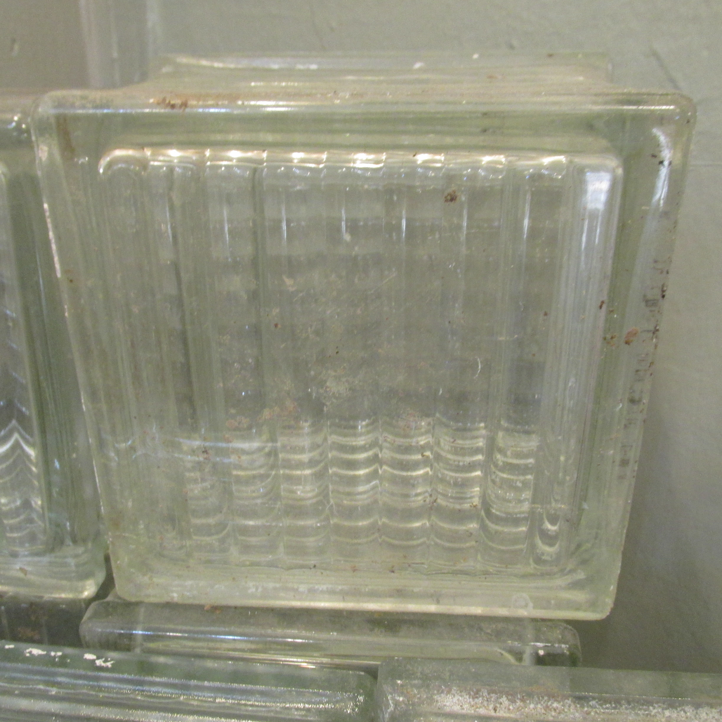 Clean Rare 6 x 6 x 4 Vintage Reclaimed Architectural Glass Block 